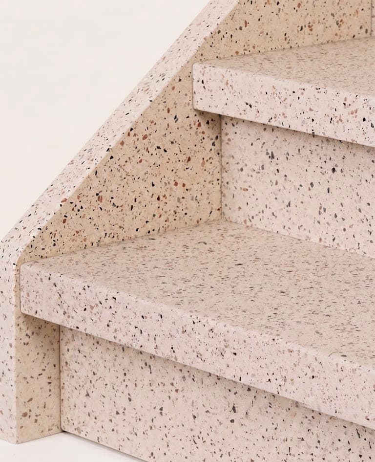 Omnistair Signature Earth Harmony — Terrazzo trapafwerking